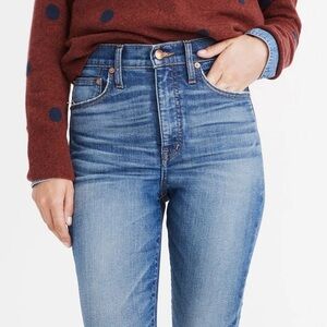 Madewell| Smooth 9” High-Rise Crop Medium Blue Jeans Sz 24